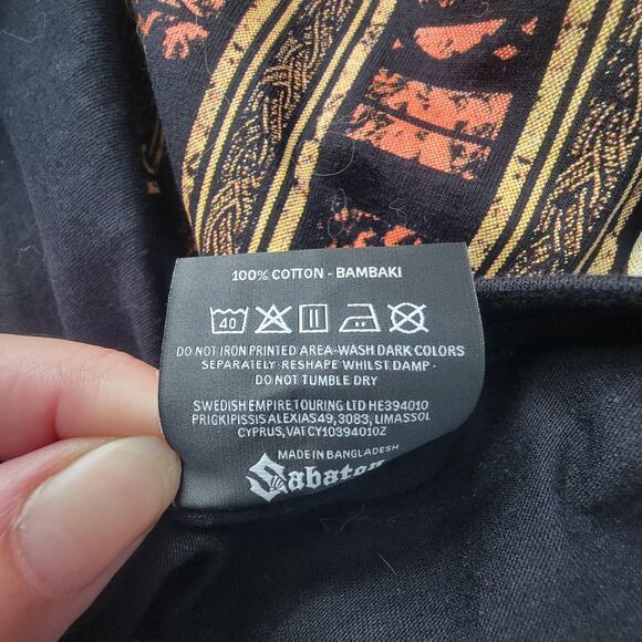 Sabaton Mens XXL Swedish Pagans Print T Shirt - Picture 8 of 8